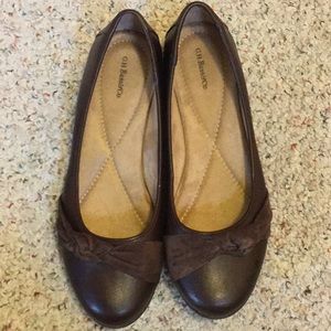 Flat shoe brown size 10